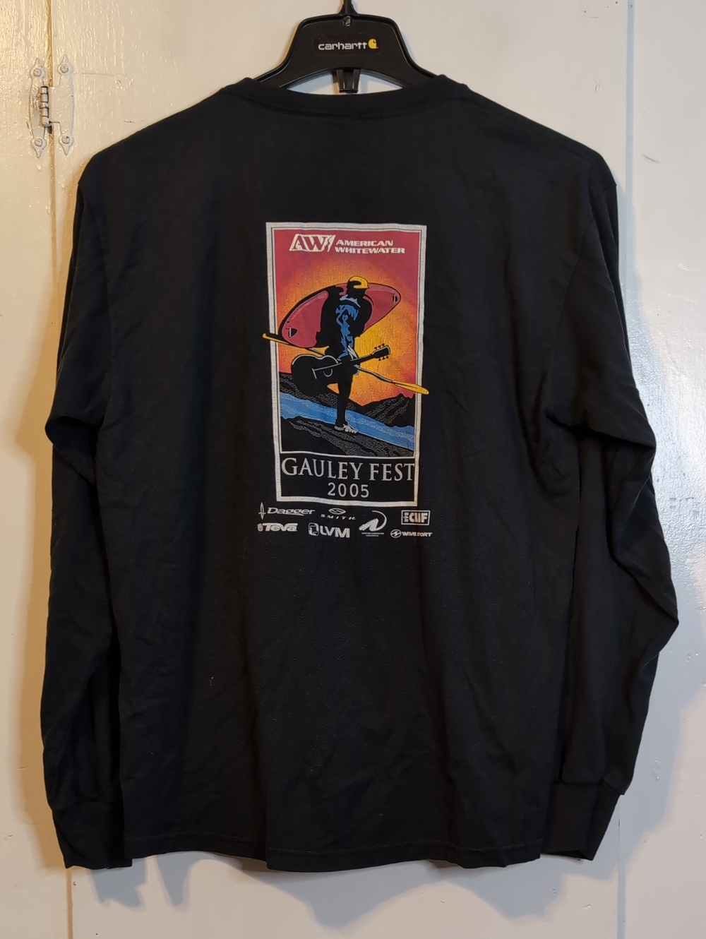 '05 American Whitewater Gauley Fest long sleeve tee mens large